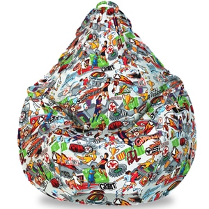 Fotoliu Puf FormTex Bean Bag Fotbal, XL, multicolor