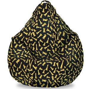 Fotoliu Puf FormTex Bean Bag Sah, XL, negru-galben