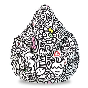Fotoliu Puf FormTex Bean Bag Doodle 2, XL, multicolor