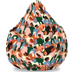 Fotoliu Puf FormTex Bean Bag Siluete, XL, multicolor