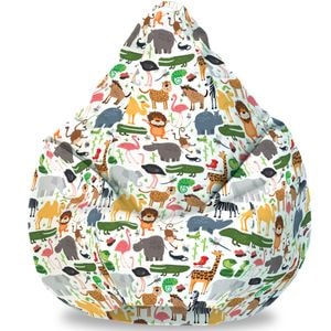 Fotoliu tip para Puf FormTex Bean Bag Animale Jungla, XL, multicolor