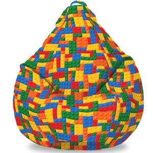 Fotoliu tip par Puf FormTex Bean Bag Lego Clasic, XL, multicolor