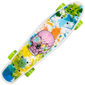 Penny Board Action One 22'', ABEC-7, PU, Aluminium truck, Pink Skull