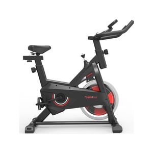 Bicicleta spinning BodyFit SB1500, afisaj electronic, volanta 7 kg, suport tableta