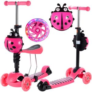 Trotineta tip Scooter buburuza, roz, Malplay 109345