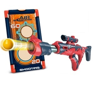 Pusca Air Blasters, cu luneta, 20 mingi de burete EVA si tinta, King Sport, 52x30x47 cm, multicolor
