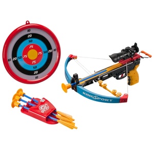 Set arbaleta de jucarie cu ventuze si infrarosu King Sport, multicolor