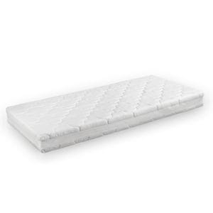 Saltea cu spuma poliuretanica Somnart Air-flow 140x200x16 cm, super-ventilata, husa 3D Bumbac Natur lavabila