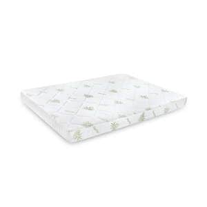 Saltea cu spuma poliuretanica Somnart FermiMax Aloe Vera 140x200, inaltime 15 cm, anatomica, husa lavabila si detasabila cu fermoar, fermitate ridicata