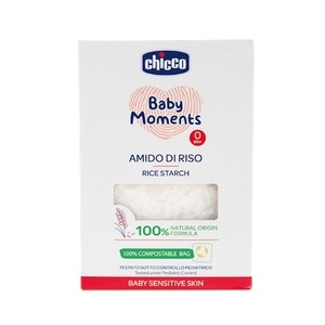 Amidon Dermatologic Chicco din Orez pentru Baie Baby Moments Sensitive, 250g