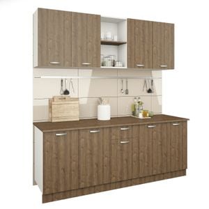 Set Bucatarie HAAUS Nisa, Stejar Bronz/Alb, L 200 cm