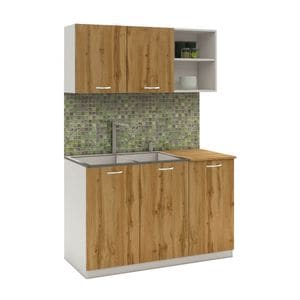 Set Bucatarie HAAUS Ara, Stejar Wotan/Alb, L 120 cm