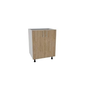 Dulap bucatarie HAAUS, PAL, 60 x 50 x 80 cm, maro deschis-alb