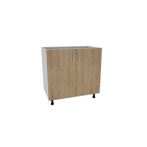 Dulap bucatarie HAAUS, PAL, 80 x 50 x 80 cm, maro deschis-alb