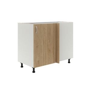 Dulap bucatarie HAAUS, PAL, 98 x 50 x 80 cm, maro deschis-alb