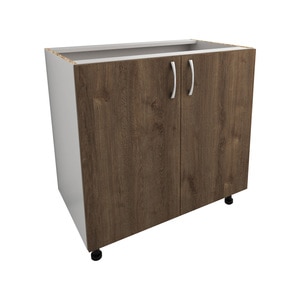Dulap bucatarie HAAUS, PAL, 80 x 50 x 80 cm, stejar bronz-alb