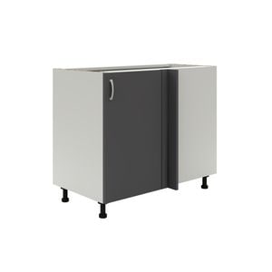 Dulap bucatarie HAAUS, PAL, 98 x 50 x 80 cm, antracit-alb