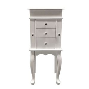 Comoda bijuterii TIMELESS TOOLS, lemn, 32 x 22 x 85.5 cm, alb