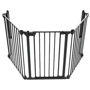Tarc de Siguranta Modular cu 3 Panouri din Metal Negru Noma N93491
