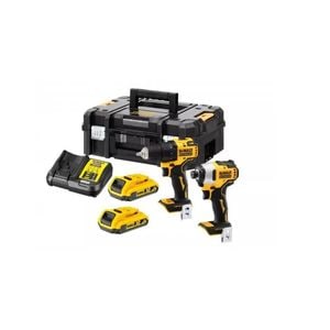 Set masina de gaurit si insurubat + masina de gaurit cu impact, cu acumulator, Dewalt