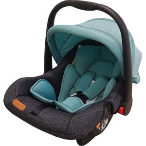 Scoica auto pentru bebelusi Baby Care PRO , Cos auto, Maner reglabil, Captuseala comfortabila, Sistem de prindere, Maximum 13 kilograme, Turquoise cu Gri