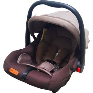 Scoica auto pentru bebelusi Baby Care PRO, Cos auto, Maner reglabil, Captuseala comfortabila, Sistem de prindere, Max 13 kilograme, Maron cu Gri