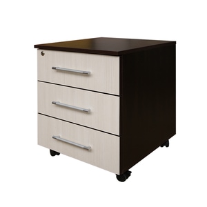 Comoda Office birou cu 3 sertare wenge/ladin
