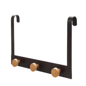 Cuier triplu de calorifer, Feridras Haiti, 20cm, negru