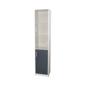 Vitrina Office 400 alb/gri