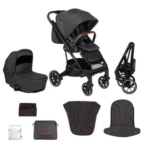 Carucior 2 in 1 Skiddou Moss Onyx, negru