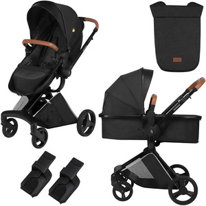 Carucior transformabil 2 in 1 Skiddou Nasjo Onyx, negru