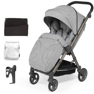 Carucior sport pliabil Skiddou Mell Normandic dream, ultracompact pentru calatorii, gri deschis