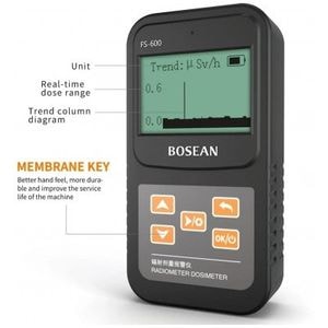 Detector de radiatie nucleara, poate detecta raze X, ,  dozimetru portabil BOSEAN FS-600