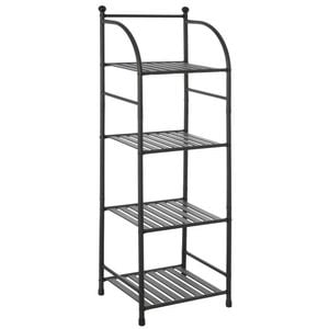 Raft metalic, Feridras Haiti, 4 rafturi, 33,5x27,5x116cm, metal, negru