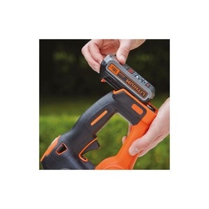 Foarfeca electrica pentru tuns gard viu, cu acumulator 18 V, 2.0 Ah, lama 45 cm, Black+Decker