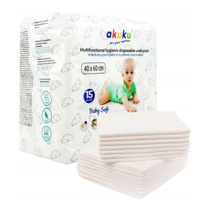 Set 15 bucati protectie impermeabila pentru saltea 40 x 60 cm Akuku A0500, Alb