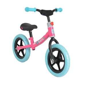 Bicicleta de echilibru Byox 2B cu roti 12 inch, fara pedale, scaun si ghidon ajustabile, 2-5 ani, Pink Chic