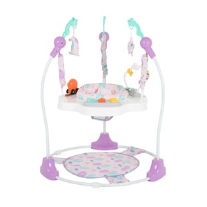 Saritor cu scaun rotativ si jucarie muzicala Moni Magic Fun Jumper, ajustabil pe inaltime, 6 luni+, Purple