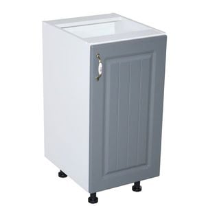 Corp inferior bucatarie Zebra, MDF, 40 x 48.1 x 82 cm, alb-gri