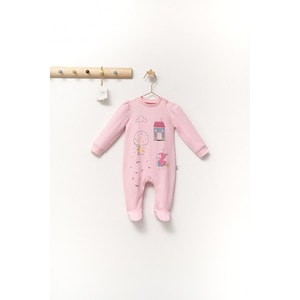 Salopeta eleganta Scufita rosie pentru bebelusi, Tongs baby