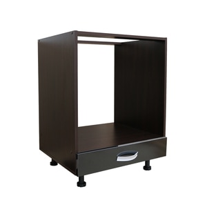 Dulap bucatarie Zebra, PAL, 60 x 57 x 82 cm, negru lucios-wenge
