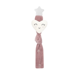Lant pentru suzeta din material textil cu steluta BabyJem, roz