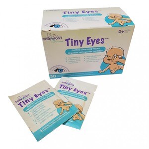 Servetele umede purificate Baby Works Tiny Eyes pentru curatarea ochilor, 30 bucati, 0 luni +