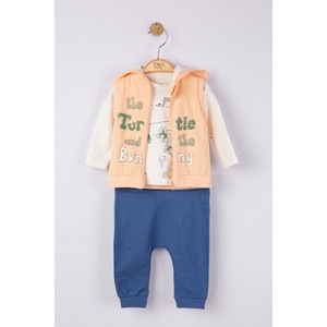 Set 3 piese: pantaloni, tricou si hanorac pentru bebelusi Tongs Baby