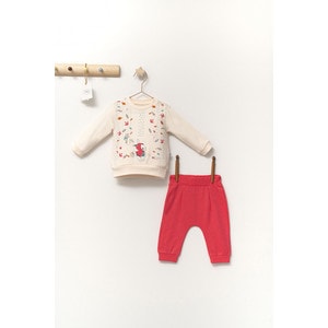 Set de 2 piese de trening Scufita rosie pentru bebelusi Tongs Baby