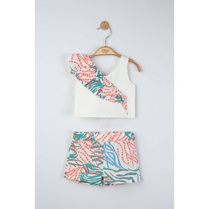 Set elegant bluzita de vara cu pantalonasi pentru fetite, Tongs baby (Culoare: Gri, Marime: 24-36 luni)