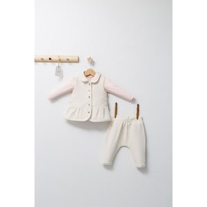 Set 3 piese: pantaloni, bluzita si vestuta eleganta pentru bebelusi Paris Love Tongs Baby