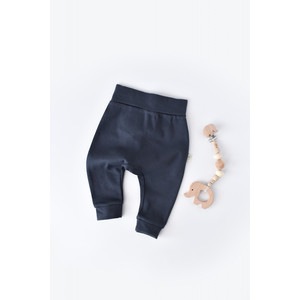 Pantaloni bebe Unisex din bumbac organic, 9-12 luni, bleumarin