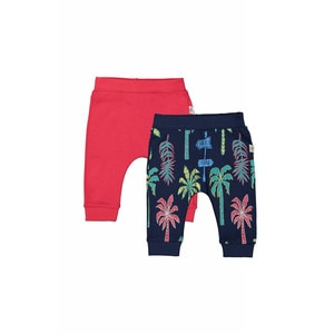Set de 2 perechi de pantaloni Palmieri pentru bebelusi, Tongs baby, rosu, 9-12 luni