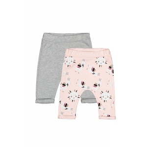Set de 2 perechi de pantaloni Lame pentru bebelusi, Tongs baby, portocaliu, 6-9 luni